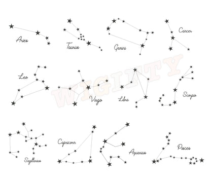 Personalisation Roman date constellation Hoodie Embroidery