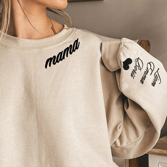 💕Custom Mama Sweatshirt with Children Name